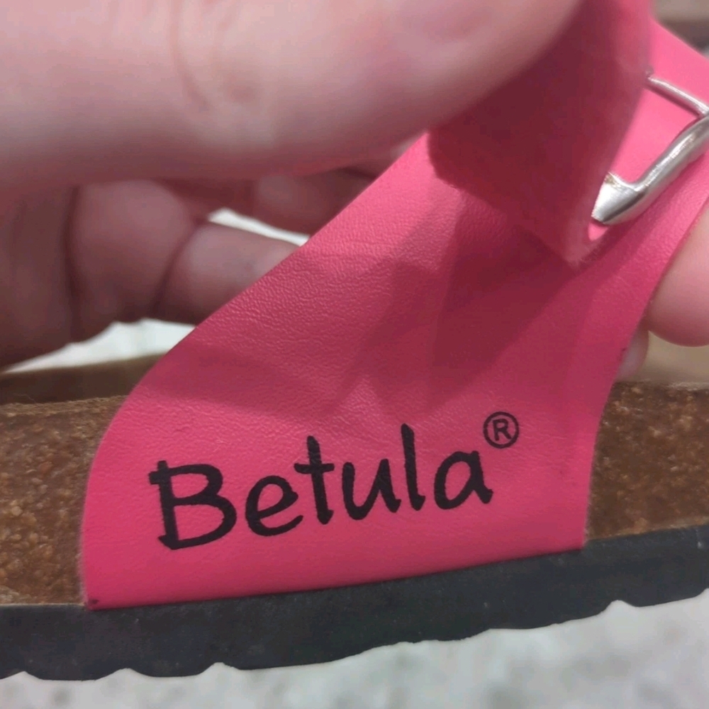 Women's Pink Betula By Birkenstock 40 U.S.9 Thong Flipflop Sandals Resort Summer - Picture 6 of 14